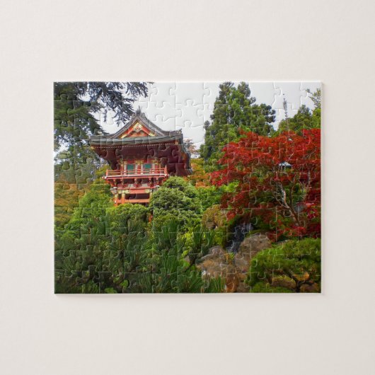 SF Japanse tea Garden Temple Gate#3 Jigzaag Puzzle Legpuzzel (Horizontaal)