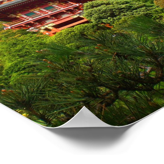SF Japanse tea Garden Temple Gate #3 Poster (Hoek)