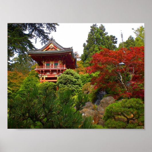 SF Japanse tea Garden Temple Gate #3 Poster (Voorkant)