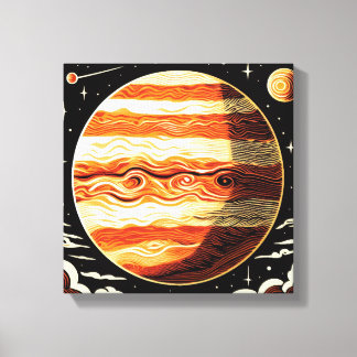 SF Jupiter Houtsnede 3 Canvas Afdruk