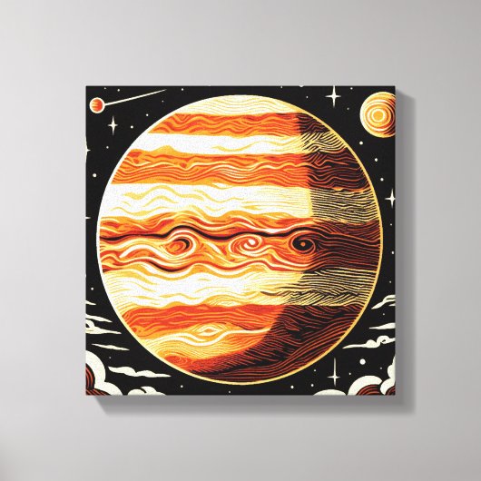 SF Jupiter Houtsnede 3 Canvas Afdruk (Voorkant)