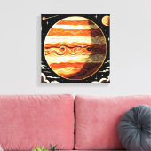 SF Jupiter Houtsnede 3 Canvas Afdruk (Insitu (Woonkamer))