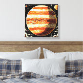 SF Jupiter Houtsnede 3 Canvas Afdruk (Insitu (Slaapkamer))