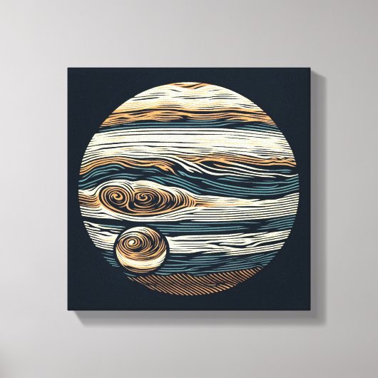 SF Jupiter Houtsnede 4 Canvas Afdruk (Voorkant)