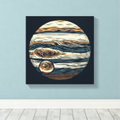 SF Jupiter Houtsnede 4 Canvas Afdruk (Insitu (Houten vloer))