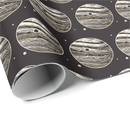 SF Jupiter Woodcut 1 Cadeaupapier (Rol Hoek)