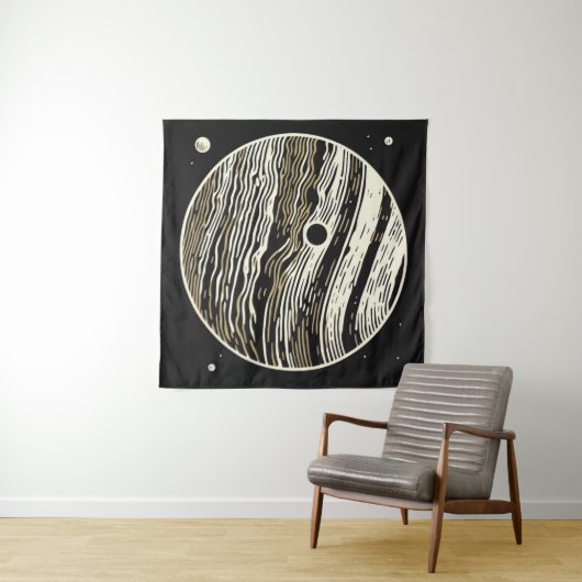 SF Jupiter Woodcut 1 Wandkleed (In Situ (horizontaal))