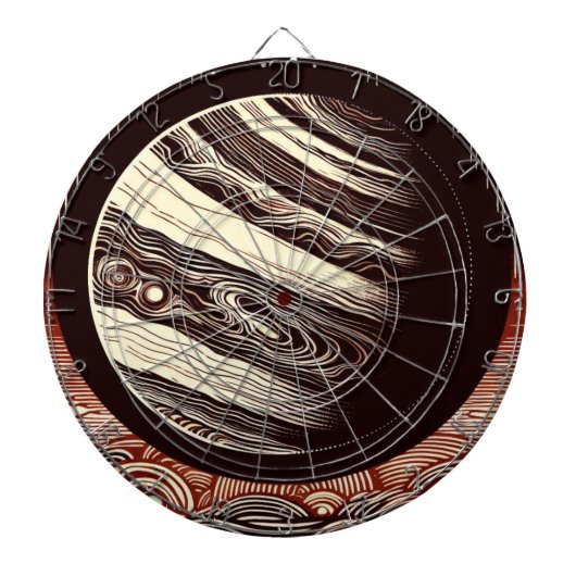 SF Jupiter Woodcut 2 Dartbord (Voorkant)