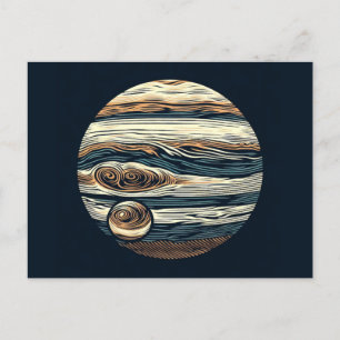 SF Jupiter Woodcut 4 Briefkaart