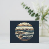 SF Jupiter Woodcut 4 Briefkaart (Staand voorkant)