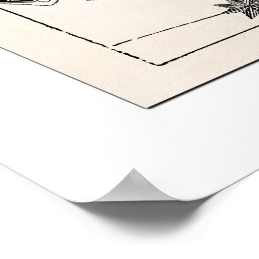 SF-kaart uit 1854 Poster (Hoek)