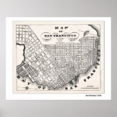 SF-kaart uit 1854 Poster (Voorkant)