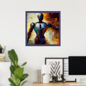 SF - Kunstmatige Intelligentie Hero 1 Poster (Thuiskantoor)