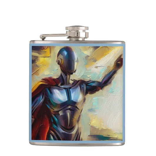 SF - Kunstmatige Intelligentie Hero 4 Heupfles (Voorkant)
