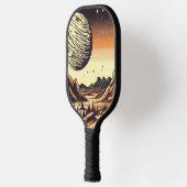 SF Mars Landschap Houtsnede (1) Pickleball Paddle (Links)