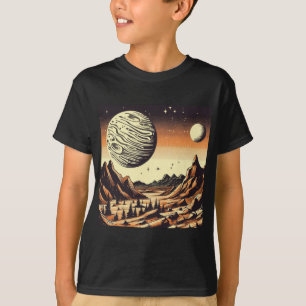 SF Mars Landschap Houtsnede 1 T-shirt