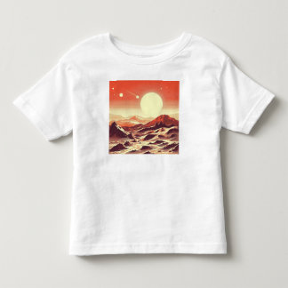 SF Mars Landschap Houtsnede 2 Kinder Shirts