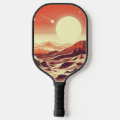 SF Mars Landschap Houtsnede (2) Pickleball Paddle (Achterkant)