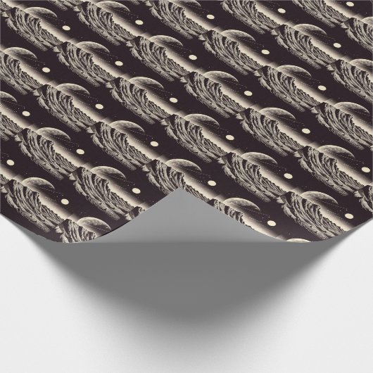 SF Mars Landschap Houtsnede 3 Cadeaupapier (Hoek)