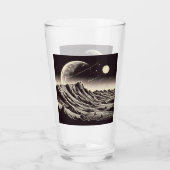 SF Mars Landschap Houtsnede 3 Glas (Achterkant)