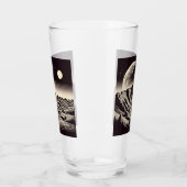 SF Mars Landschap Houtsnede 3 Glas (Links)