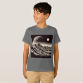 SF Mars Landschap Houtsnede 3 T-shirt (Voorkant volledig)