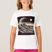 SF Mars Landschap Houtsnede 3 T-shirt (Voorkant)