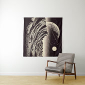 SF Mars Landschap Houtsnede 3 Wandkleed (In Situ (horizontaal))