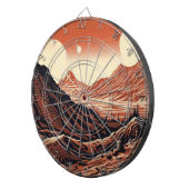 SF Mars Landschap Houtsnede (4) Dartbord (Voorkant Rechts)