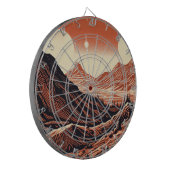 SF Mars Landschap Houtsnede (4) Dartbord (Voorkant Links)