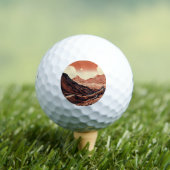 SF Mars Landschap Houtsnede (4) Golfballen (Insitu Shirt)