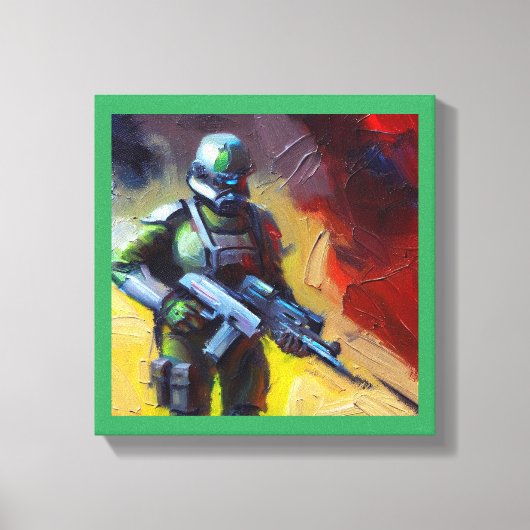 SF - Militair Held 2 Canvas Afdruk (Voorkant)
