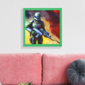 SF - Militair Held 2 Canvas Afdruk (Insitu (Woonkamer))