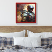 SF - Militaire Held 3 Canvas Afdruk (Insitu (Slaapkamer))