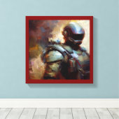 SF - Militaire Held 3 Canvas Afdruk (Insitu (Houten vloer))