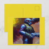 SF - Militaire Held 4 Briefkaart (Voorkant / Achterkant)