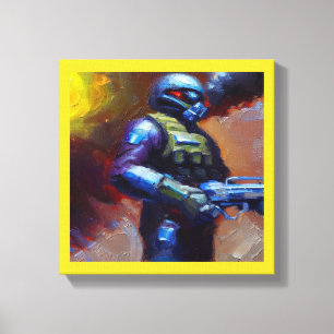 SF - Militaire Held 4 Canvas Afdruk