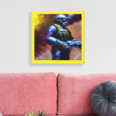 SF - Militaire Held 4 Canvas Afdruk (Insitu (Woonkamer))