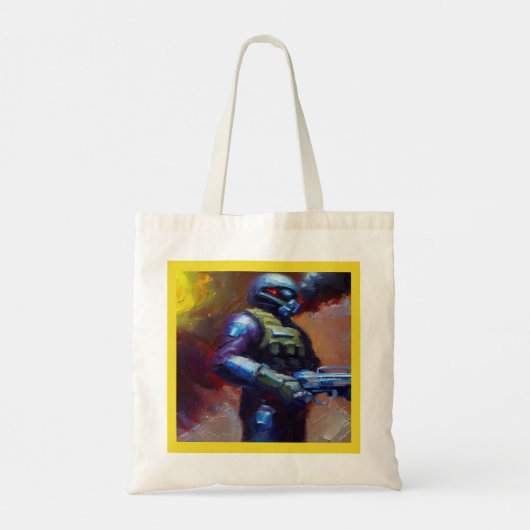 SF - Militaire Held 4 Tote Bag (Achterkant)