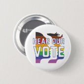 SF - Pride voor vrouwenmars - Hoor onze stem Ronde Button 5,7 Cm (Voorkant /achterkant)