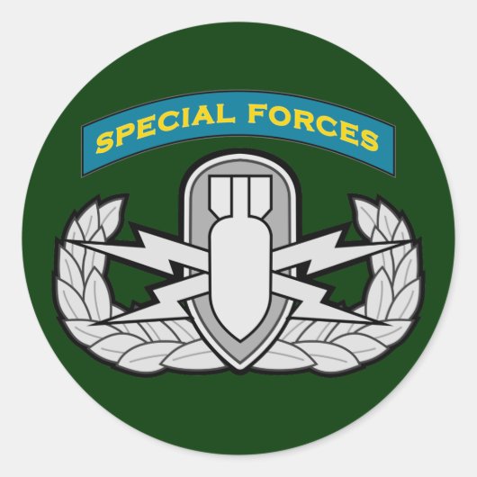 SF Q-tab and EOD badge Ronde Sticker (Voorkant)