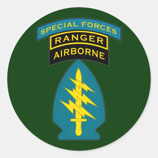 SF Q-tab, SSI en Ranger tabblad Ronde Sticker (Voorkant)