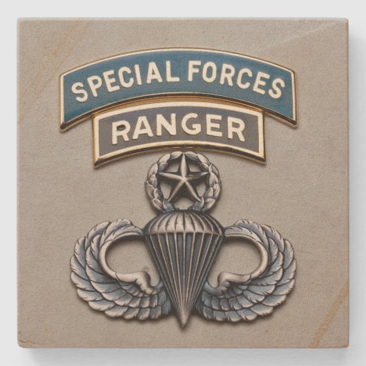 SF Ranger Master Airborne Stenen Onderzetter (Voorkant)