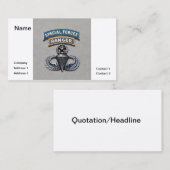 SF Ranger Master Airborne Visitekaartje (Voorkant / Achterkant)