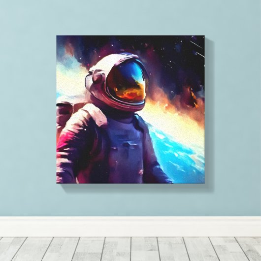 SF Ruimte Held 1 Canvas Afdruk (Insitu (Houten vloer))
