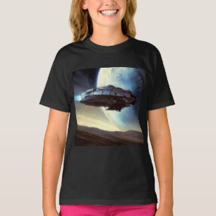 SF Ruimteschip in een baan om de Aarde 2 T-shirt