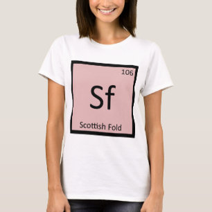 Sf - Schotse kat chemie - Periodieke Tabel T-shirt