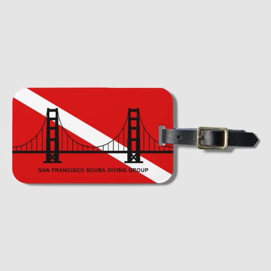 SF Scuba Duving Group bagagelabels (Voorkant (horizontaal))