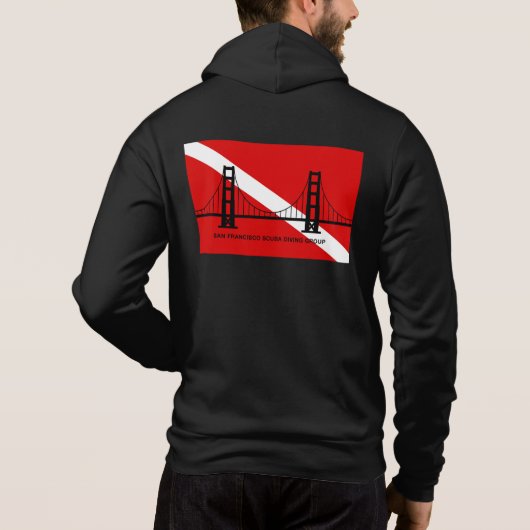 SF Scuba Mannen Zippered Hoodie (Achterkant)