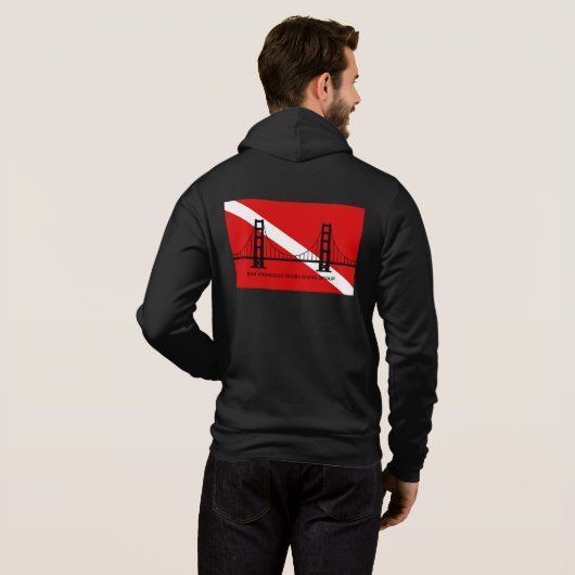 SF Scuba Mannen Zippered Hoodie (Achterkant volledig)